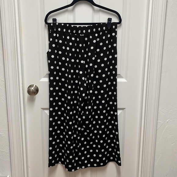 Max Studio Black and White Wide Leg Jumpsuit with Polka Dots - Picture 4 of 7